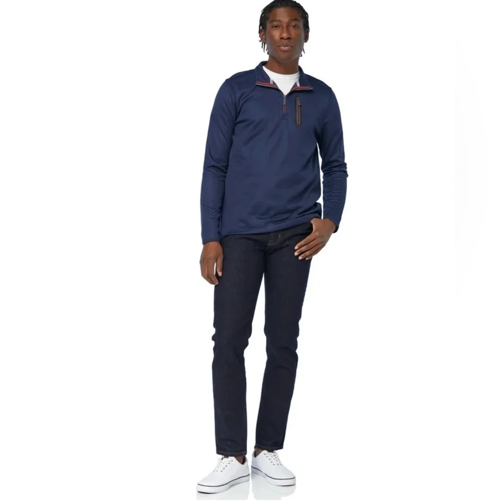 Madeflex Golf Flag & Anthem Mens Navy 1/4 Zip Helm Fleece Pullover NWT XXL #1298